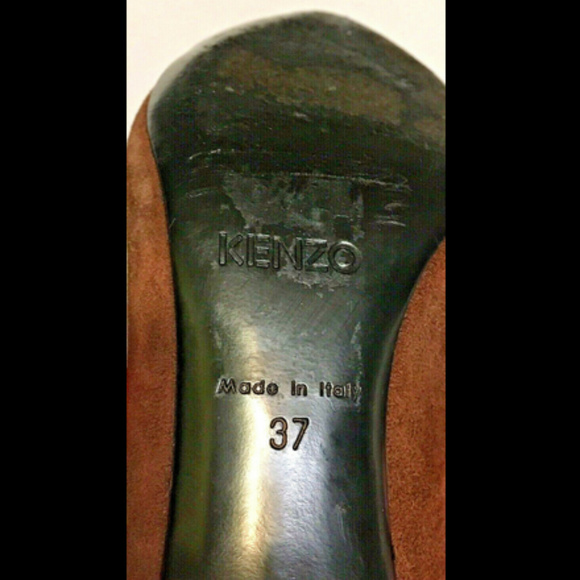 Kenzo Brown Heels with Gold Accents - Picture 6 of 8